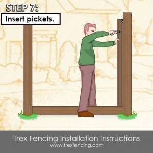 Trex fencing installation step 14a