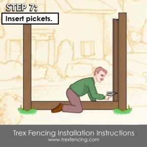 Trex fencing installation step 16a