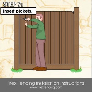 Trex fencing installation step 18a