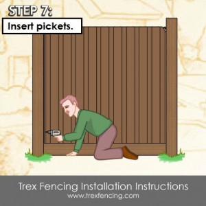 Trex fencing installation step 20a
