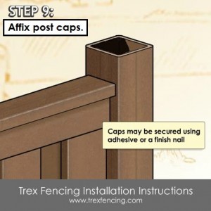 Trex fencing installation step 23a