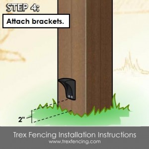 Trex fencing installation step 8a
