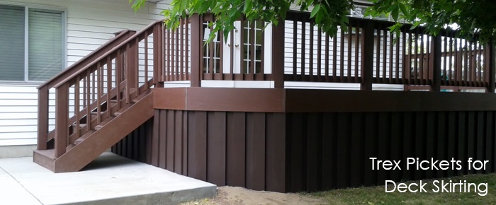 Trex Fence Pickets for Deck Skirting