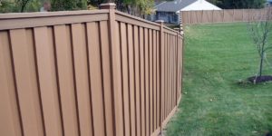 Trex fencing installed by Kent Fence for Walgreens in Topeka Kansas